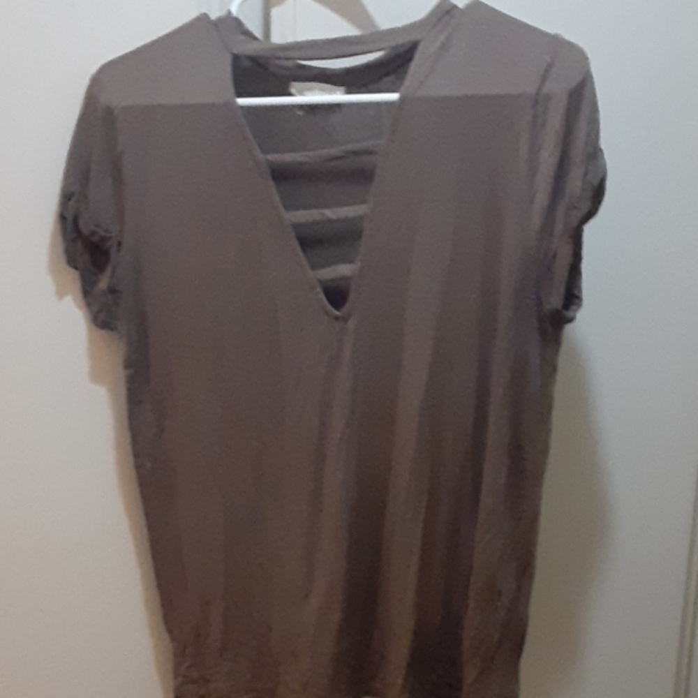 Cute mocha top blouse